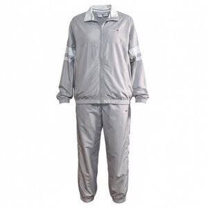 Vintage 2001 Reebok Tracksuit Teflon Full Zip Men’s Large Stone Gray and White